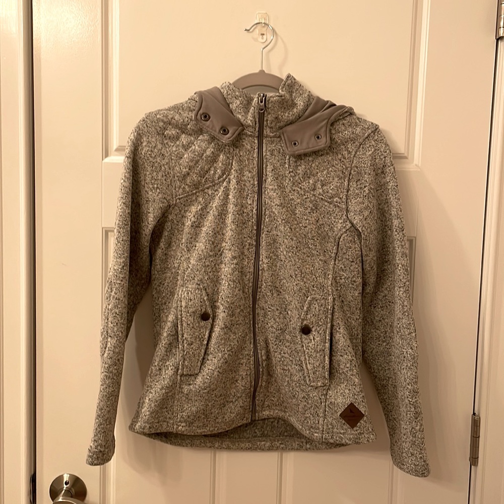 Eddie Bauer Zip-Up. Size medium. Color: heather gray